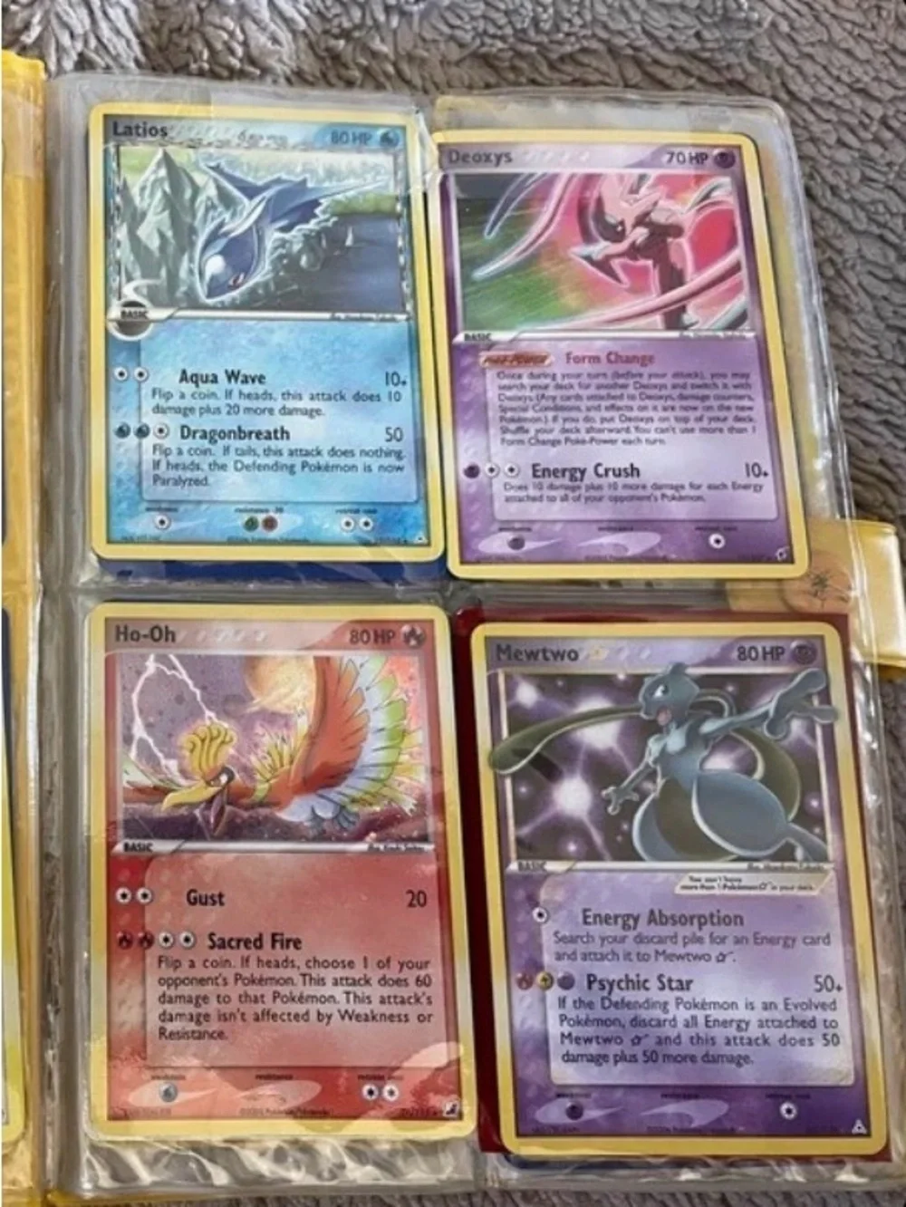 Pokémon Trading Card Lot — Latios, Deoxys, Ho-Oh, Mewtwo charizard gold star
